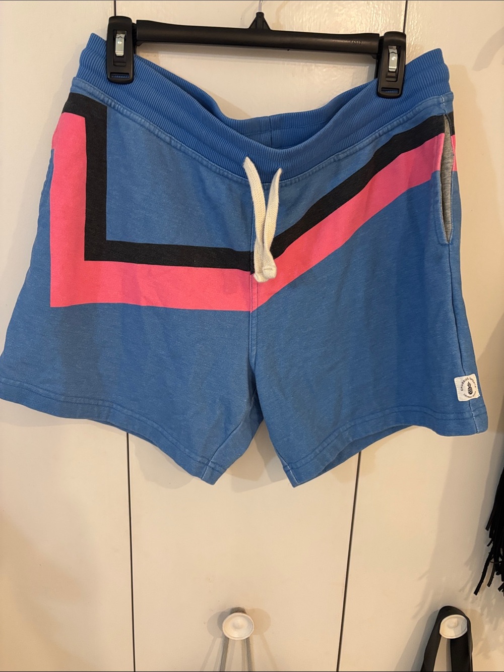 Chubbies Loungewear Shorts Retro Print 5.5” Inseam Cotton Blend Drawstring,L